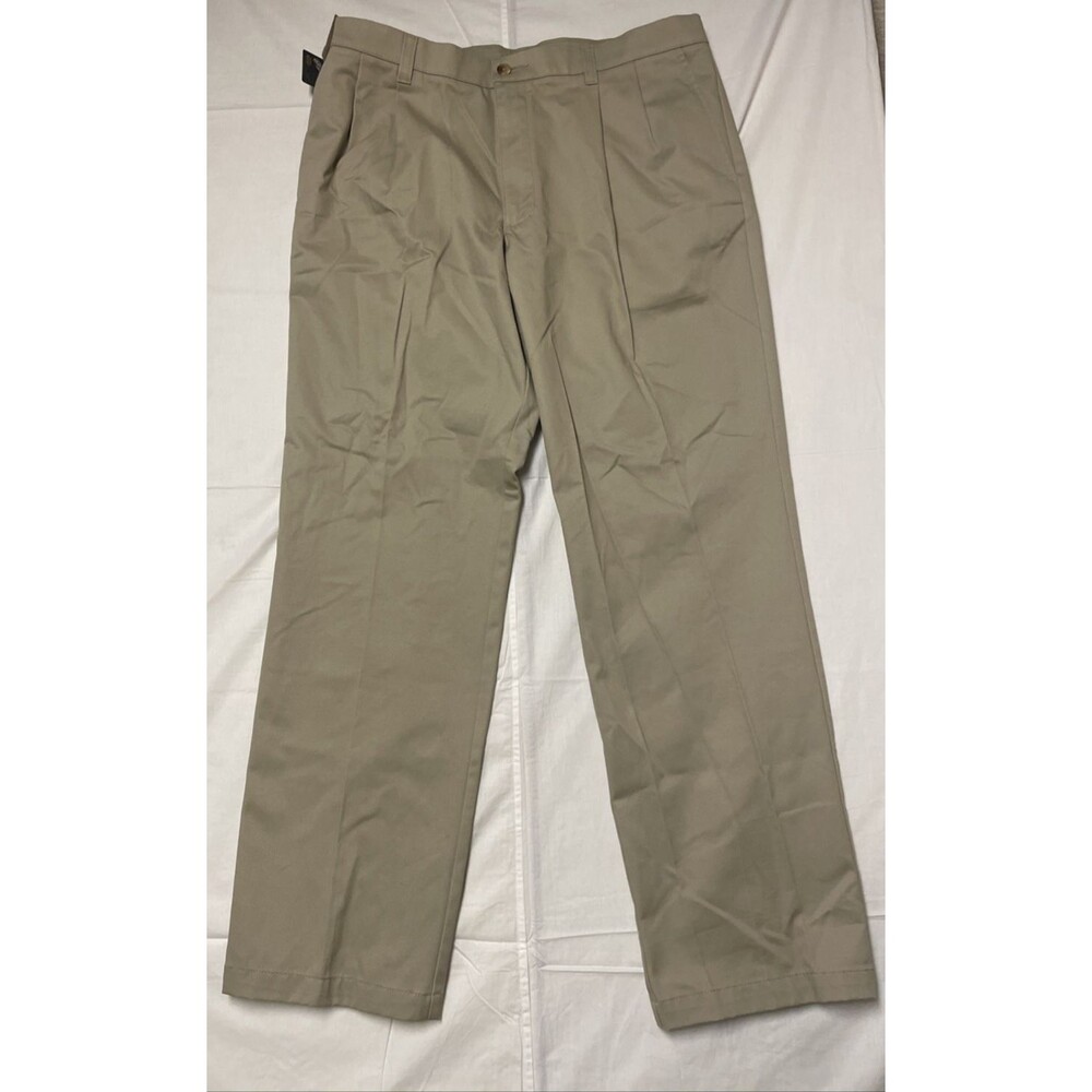 Cherokee Nano-Tex Pants Men's 38X34 Beige Casual Comfortable Cotton